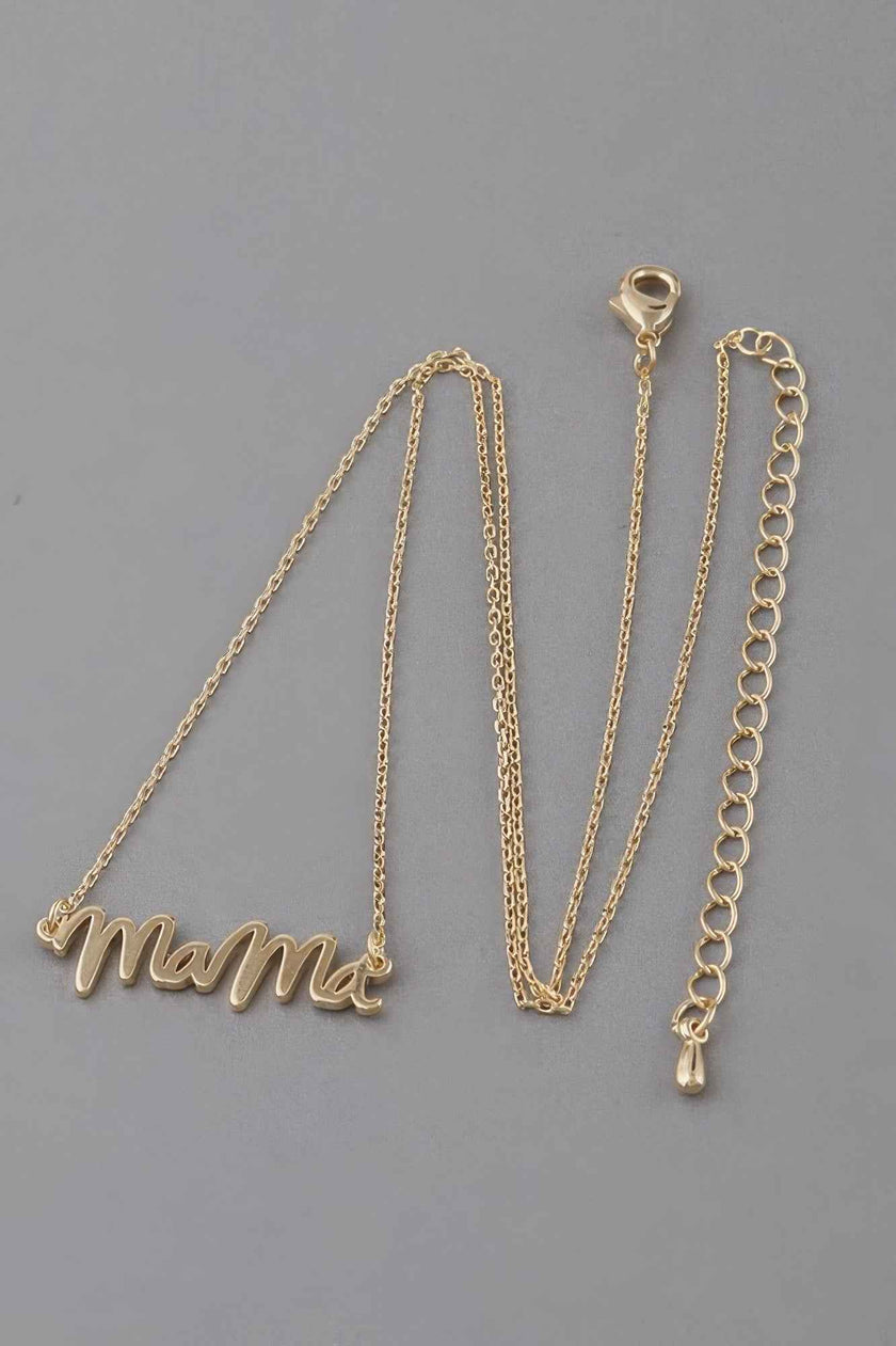 Mama Script Necklace