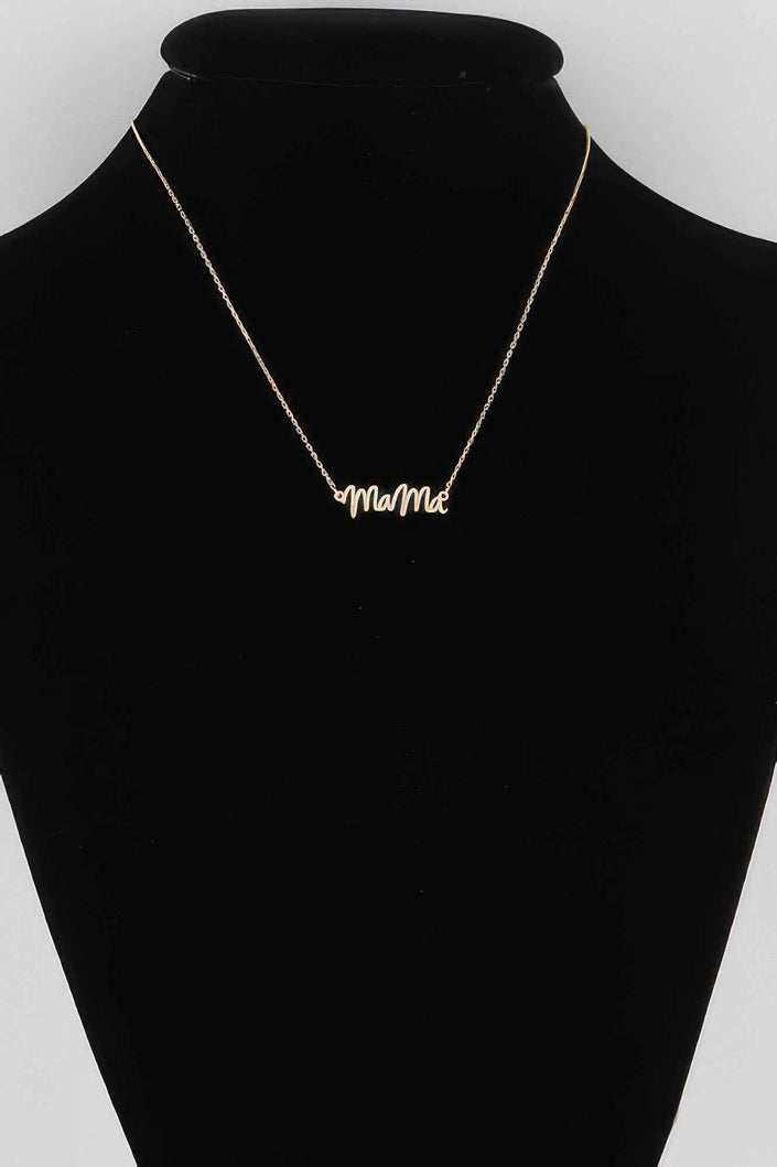 Mama Script Necklace
