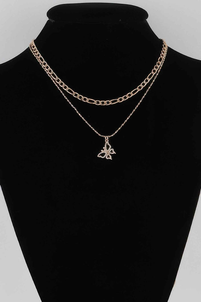 Jeweled Butterfly Necklace