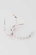 Square Beaded Hoop Earrings