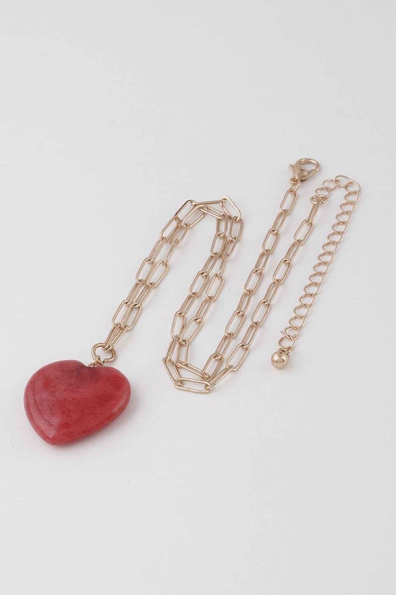 Heart Stone Chain Necklace