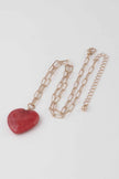 Heart Stone Chain Necklace