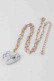 Heart Stone Chain Necklace