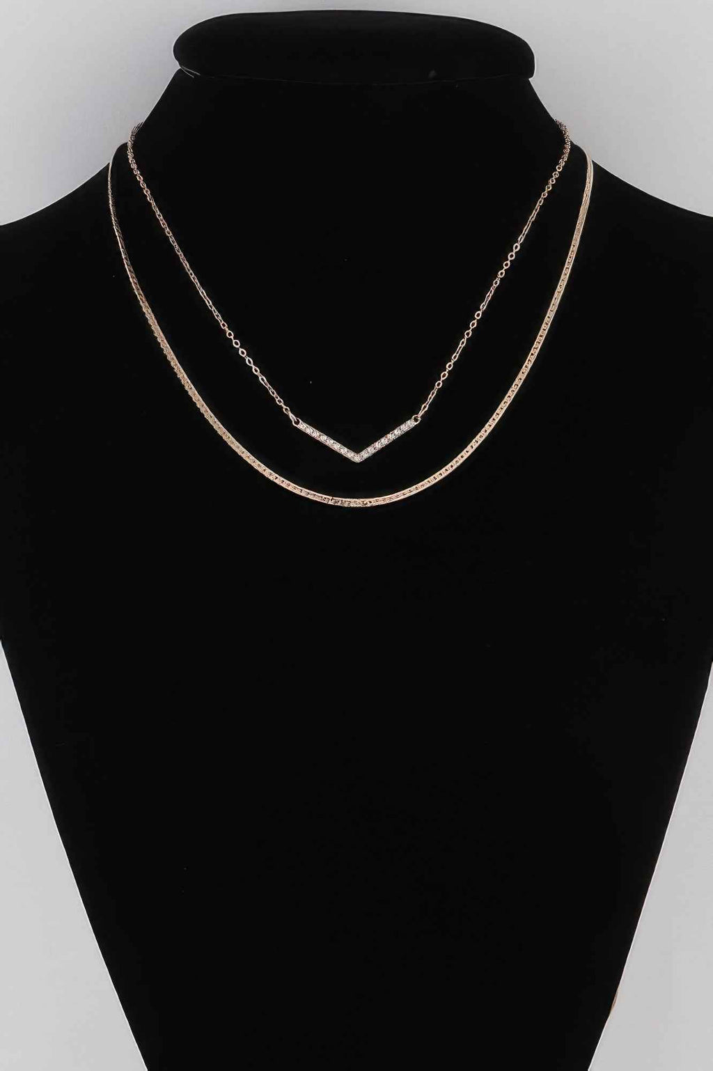 Pearled V Necklace
