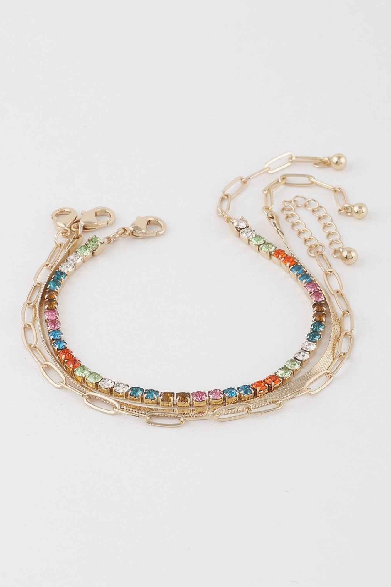Multi Rhinestone Bracelet