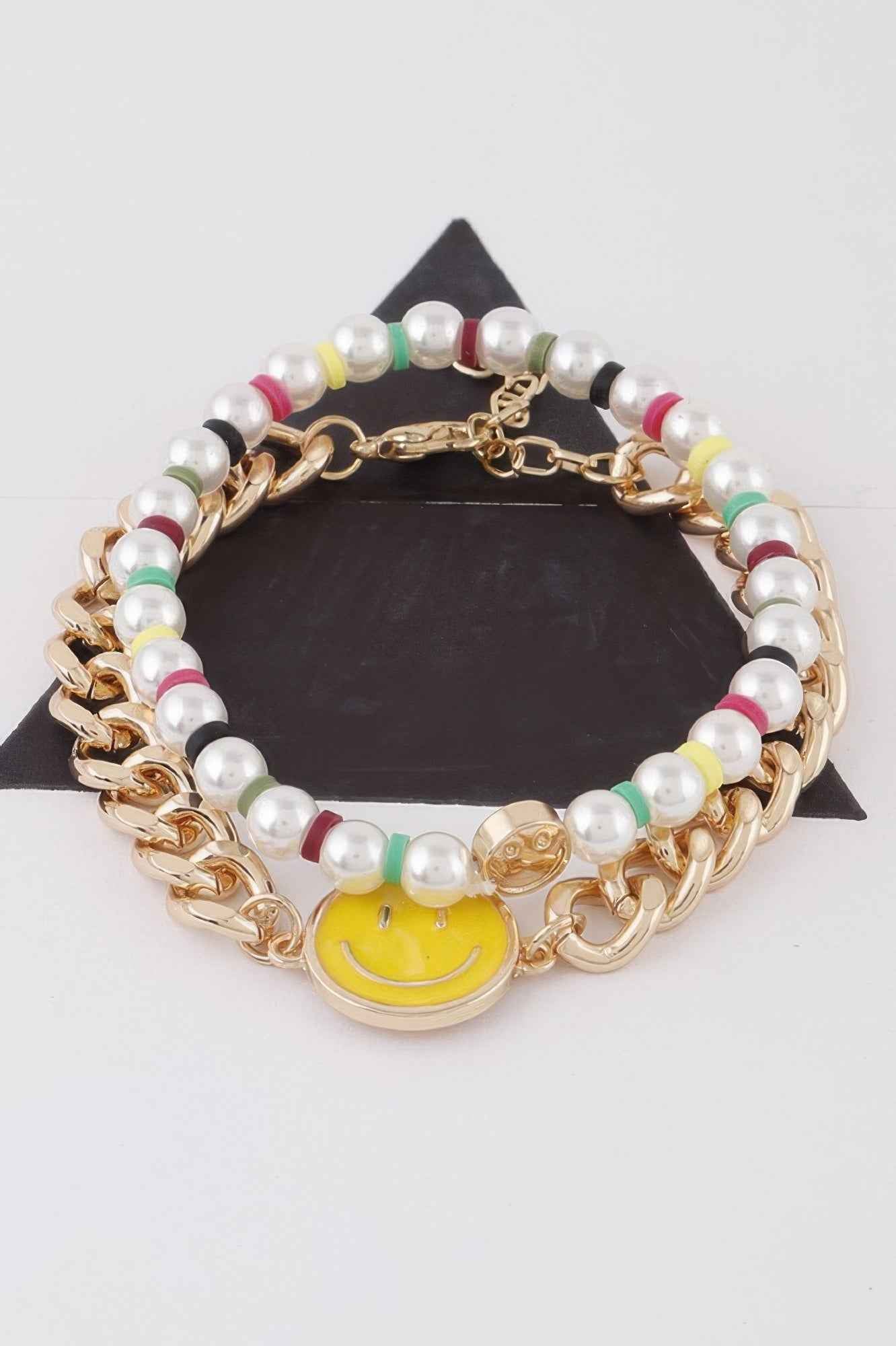 Smiley Face Beaded Bracelet