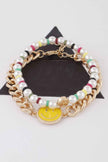 Smiley Face Beaded Bracelet