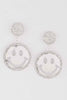 Jeweled Smiley Face Earrings