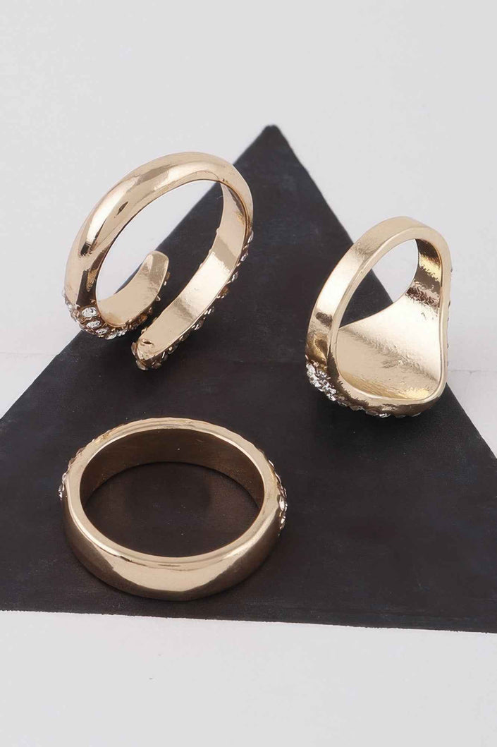 Rhinestone Rings Set