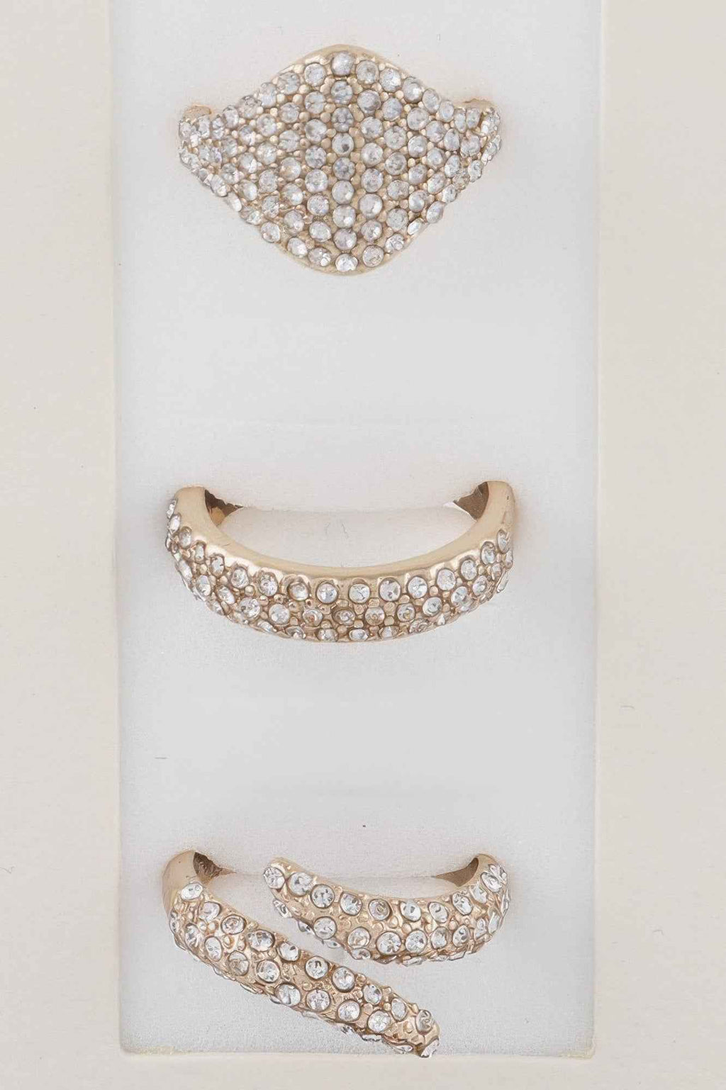 Rhinestone Rings Set