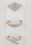 Rhinestone Rings Set