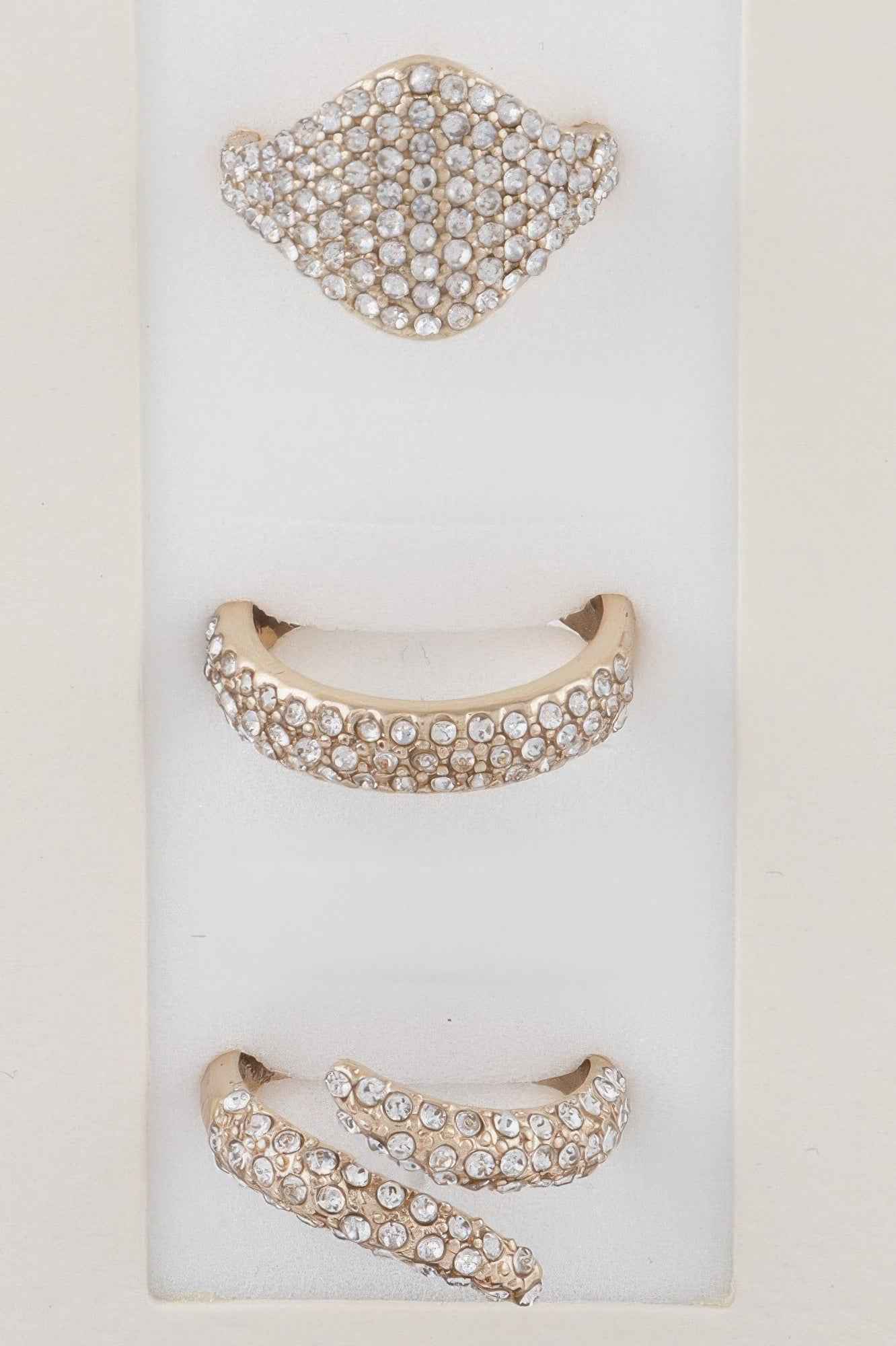 Rhinestone Rings Set