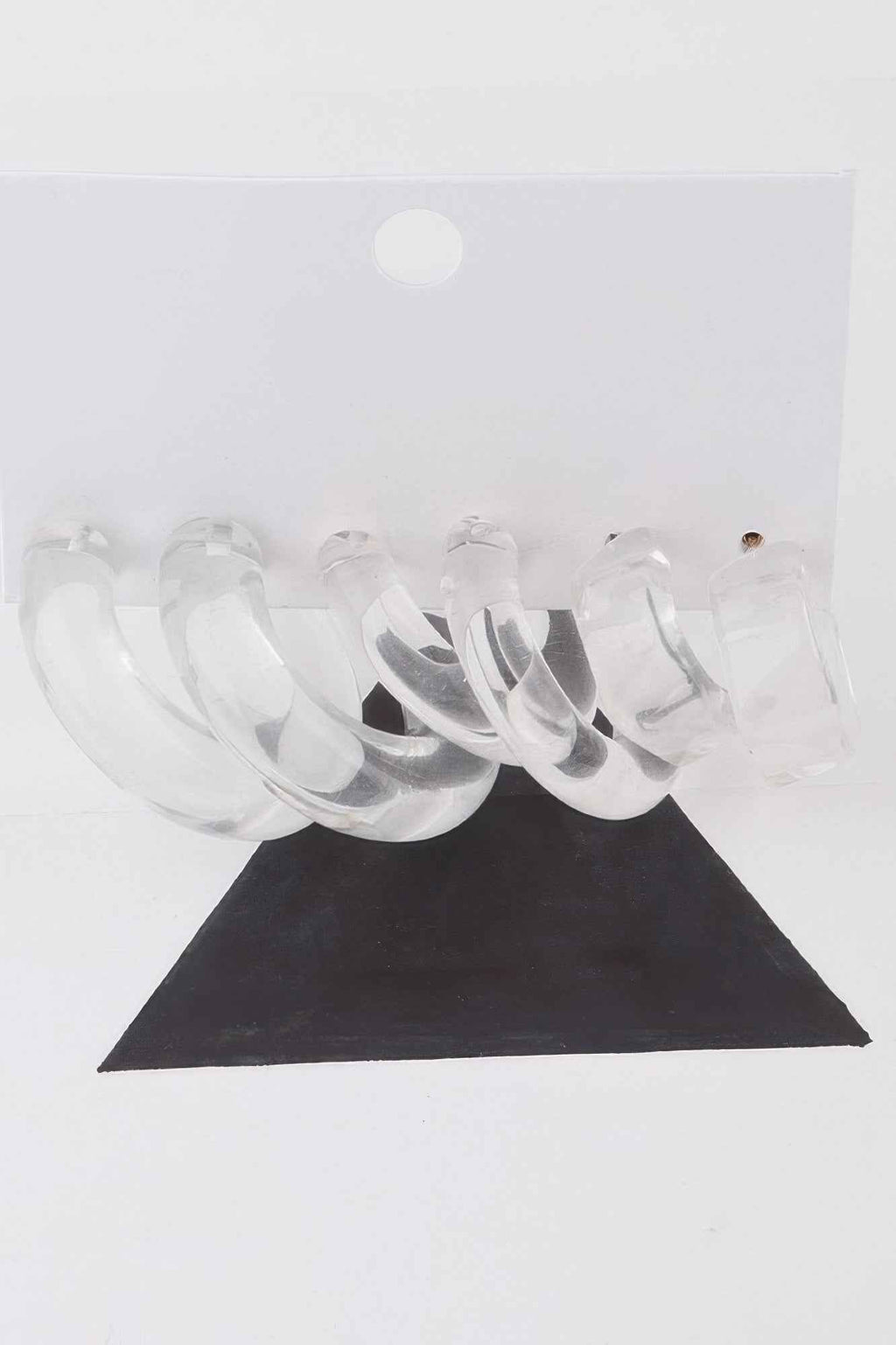Two Toned Hoop Earrings Set