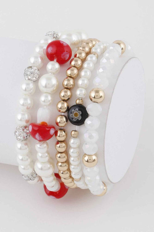Beaded Mushroom Bracelet
