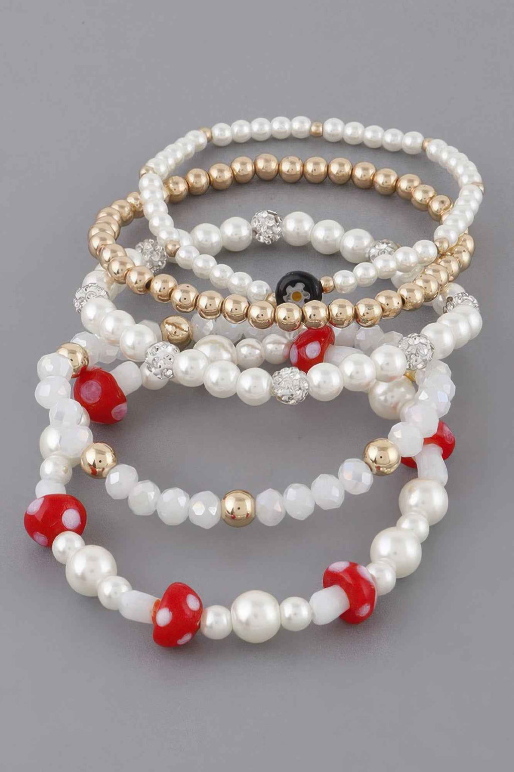 Beaded Mushroom Bracelet