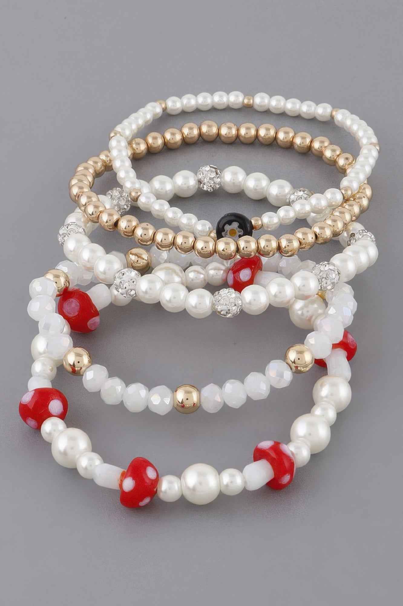 Beaded Mushroom Bracelet