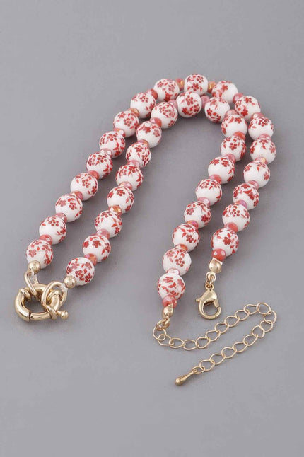 Flower Beaded Necklace
