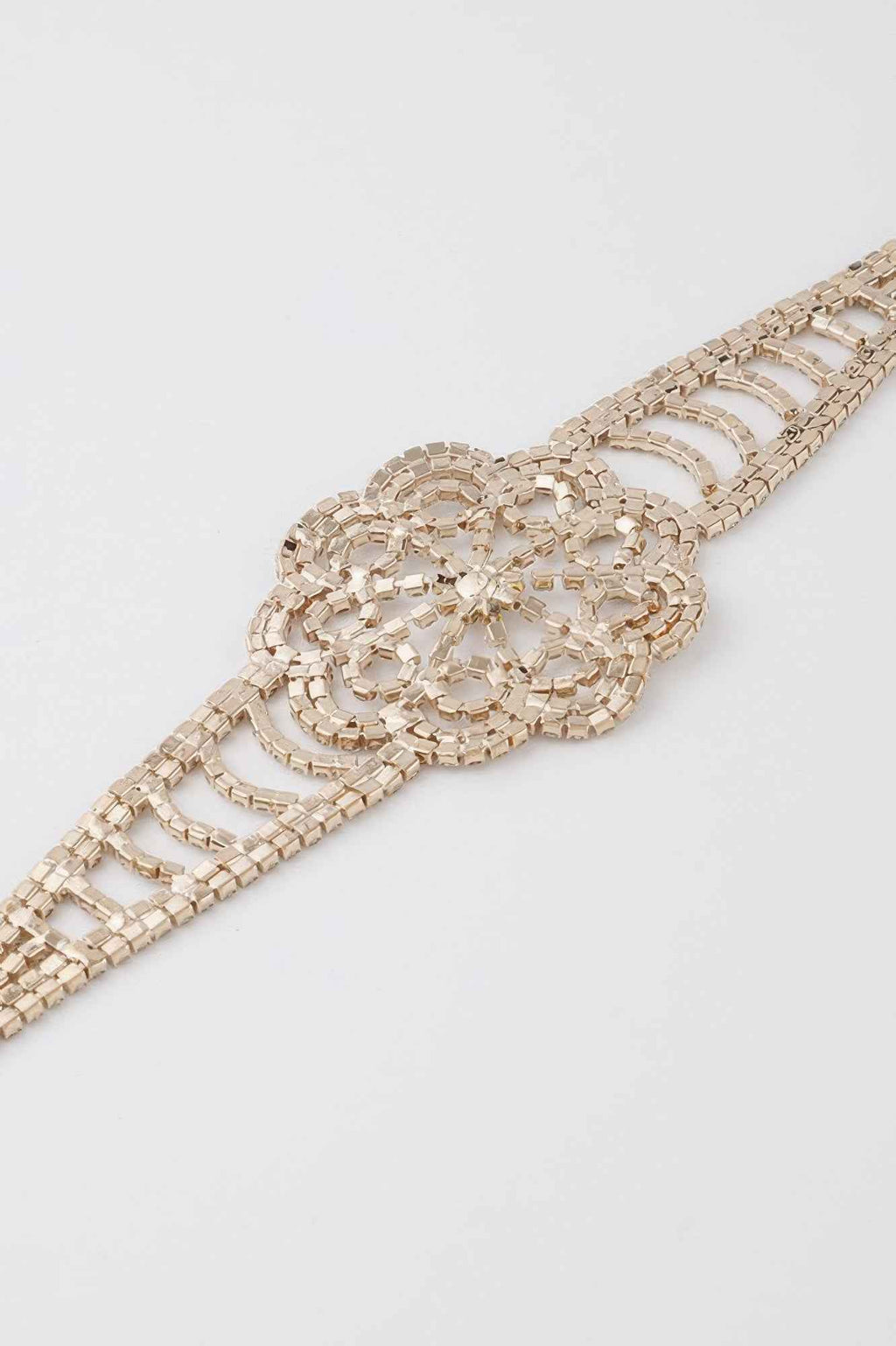 Jeweled Flower Choker Necklace