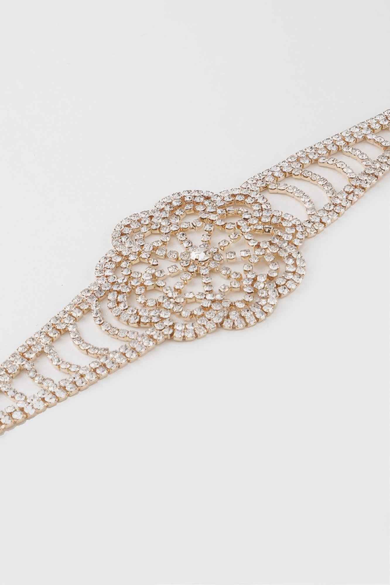 Jeweled Flower Choker Necklace