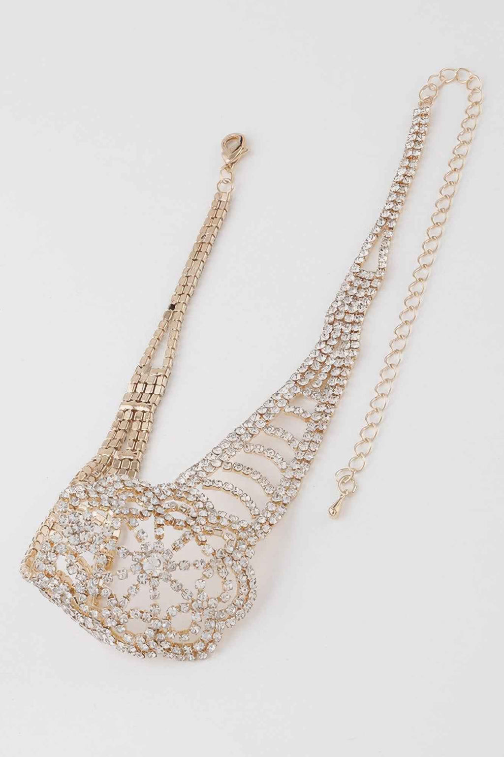 Jeweled Flower Choker Necklace
