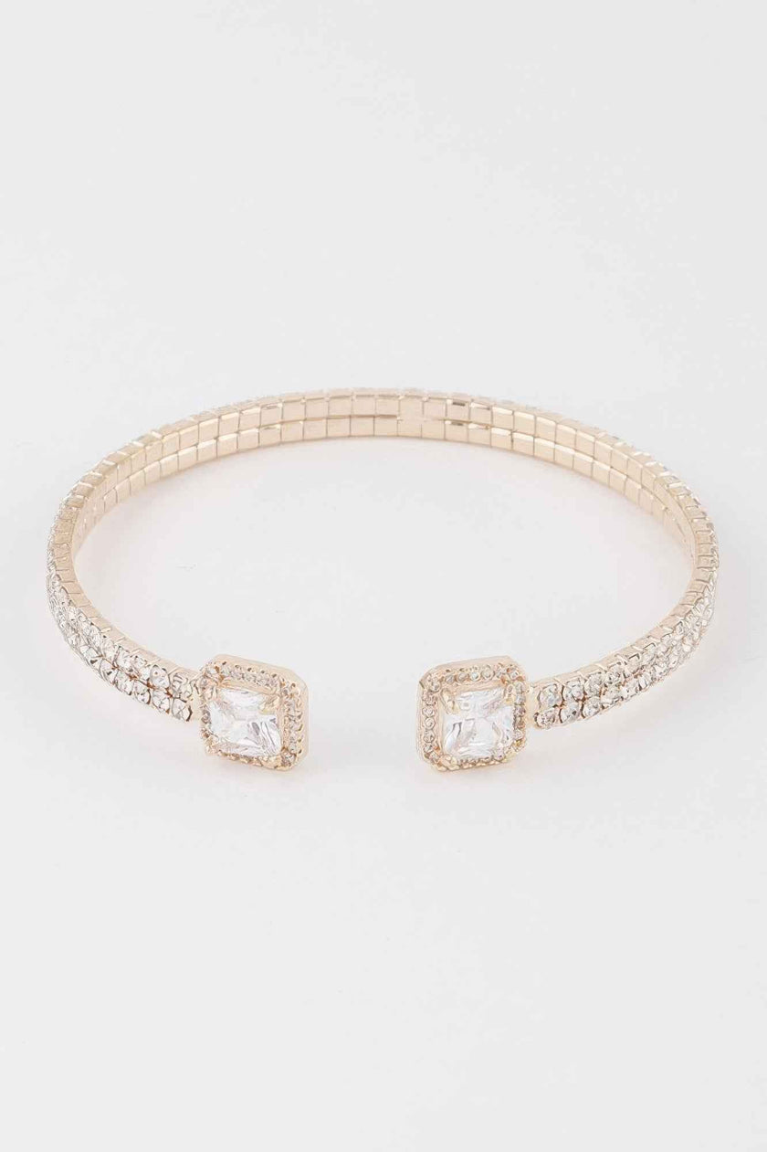 Jeweled Open Cuff Bracelet