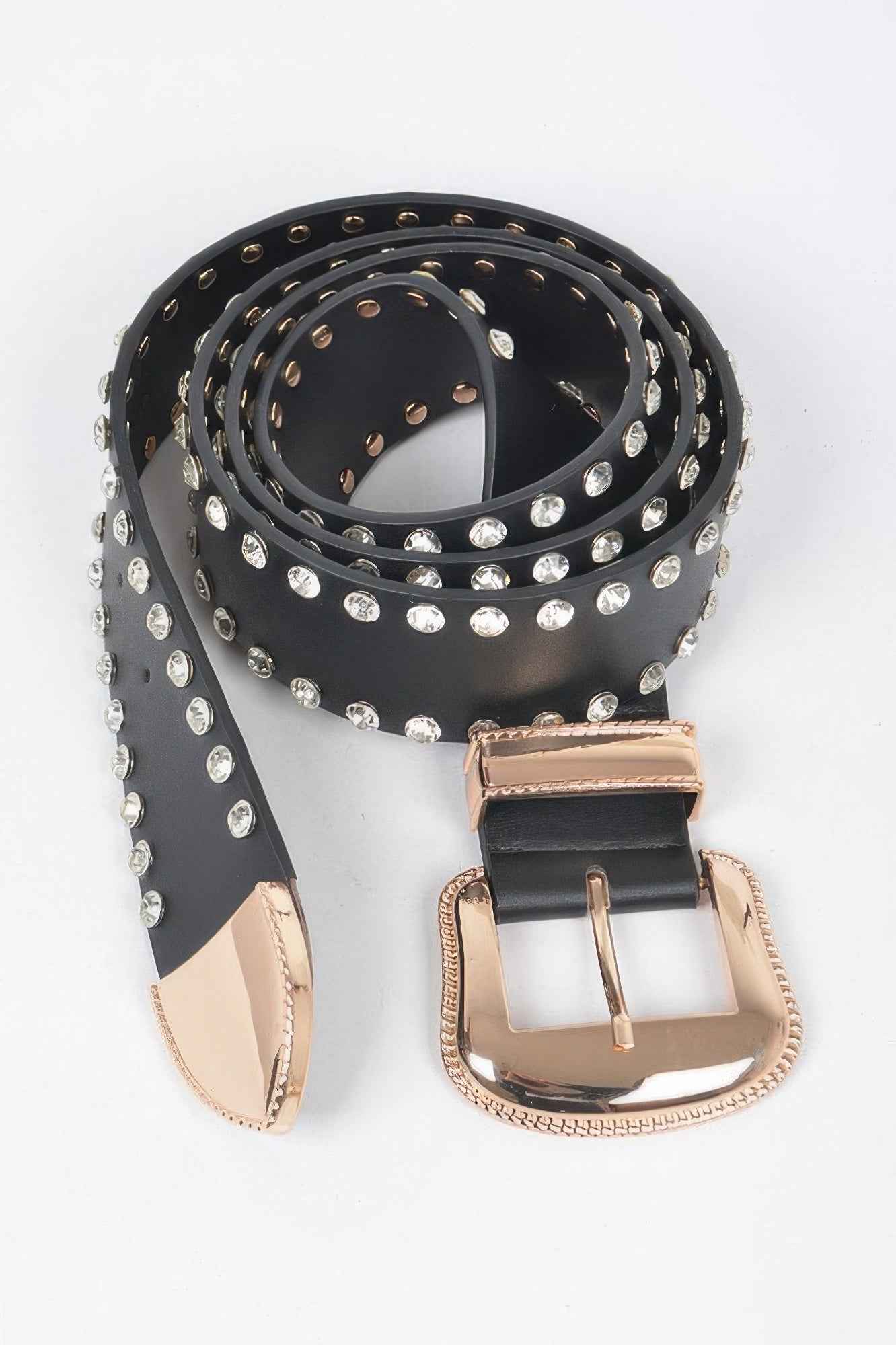 Rhinestone Trimmed Multi Metal Plus Size Belt