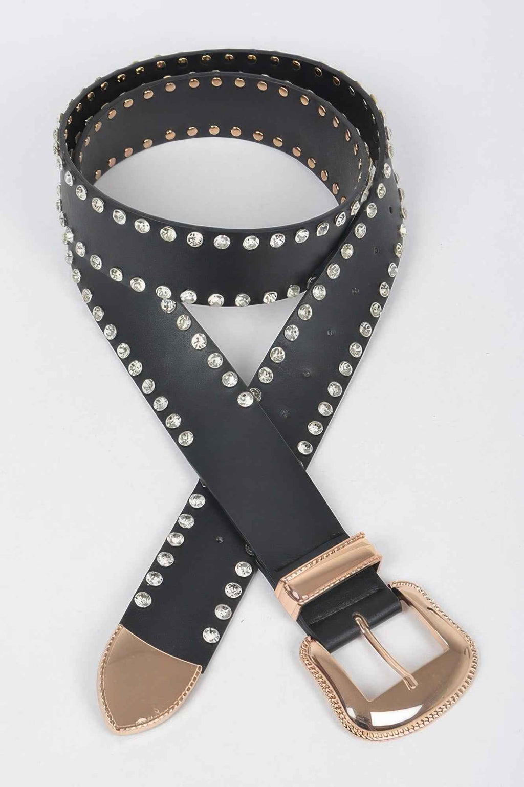 Rhinestone Trimmed Multi Metal Plus Size Belt