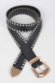 Rhinestone Trimmed Multi Metal Plus Size Belt