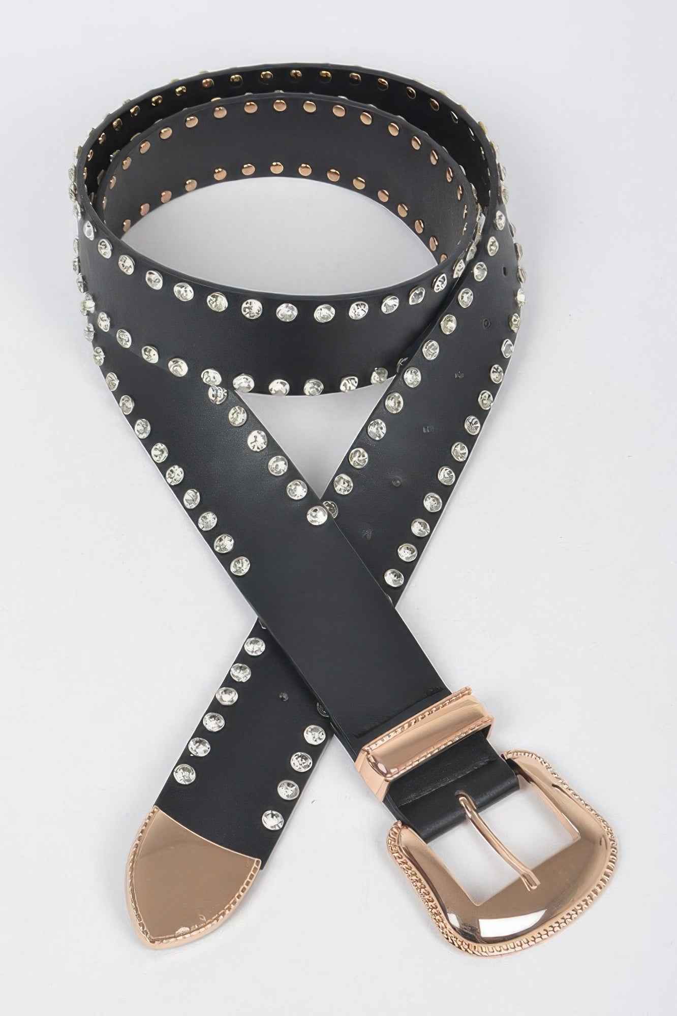 Rhinestone Trimmed Multi Metal Plus Size Belt