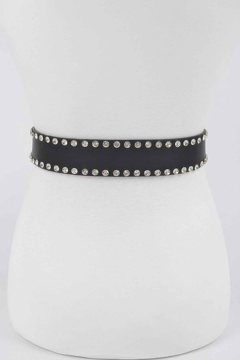 Rhinestone Trimmed Multi Metal Belt