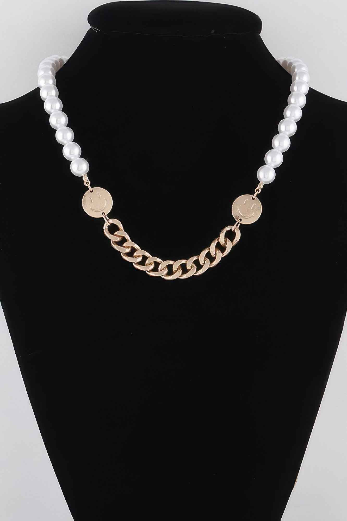 Two Toned Pearl N Bead Necklace