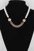 Two Toned Pearl N Bead Necklace