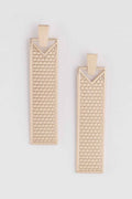 Textured Vertical Bar Earrings