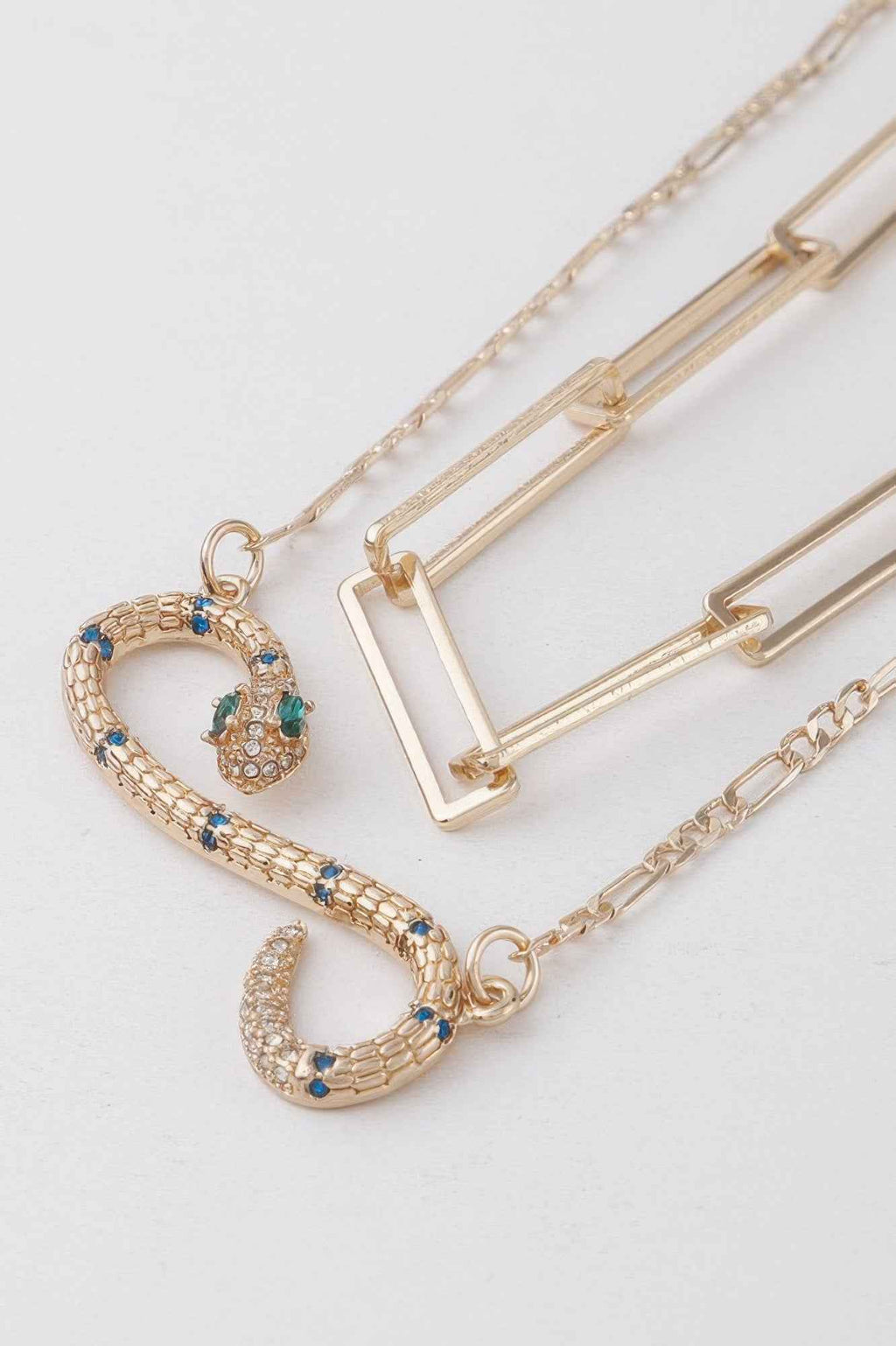 Infinity Snake Pendant Necklace