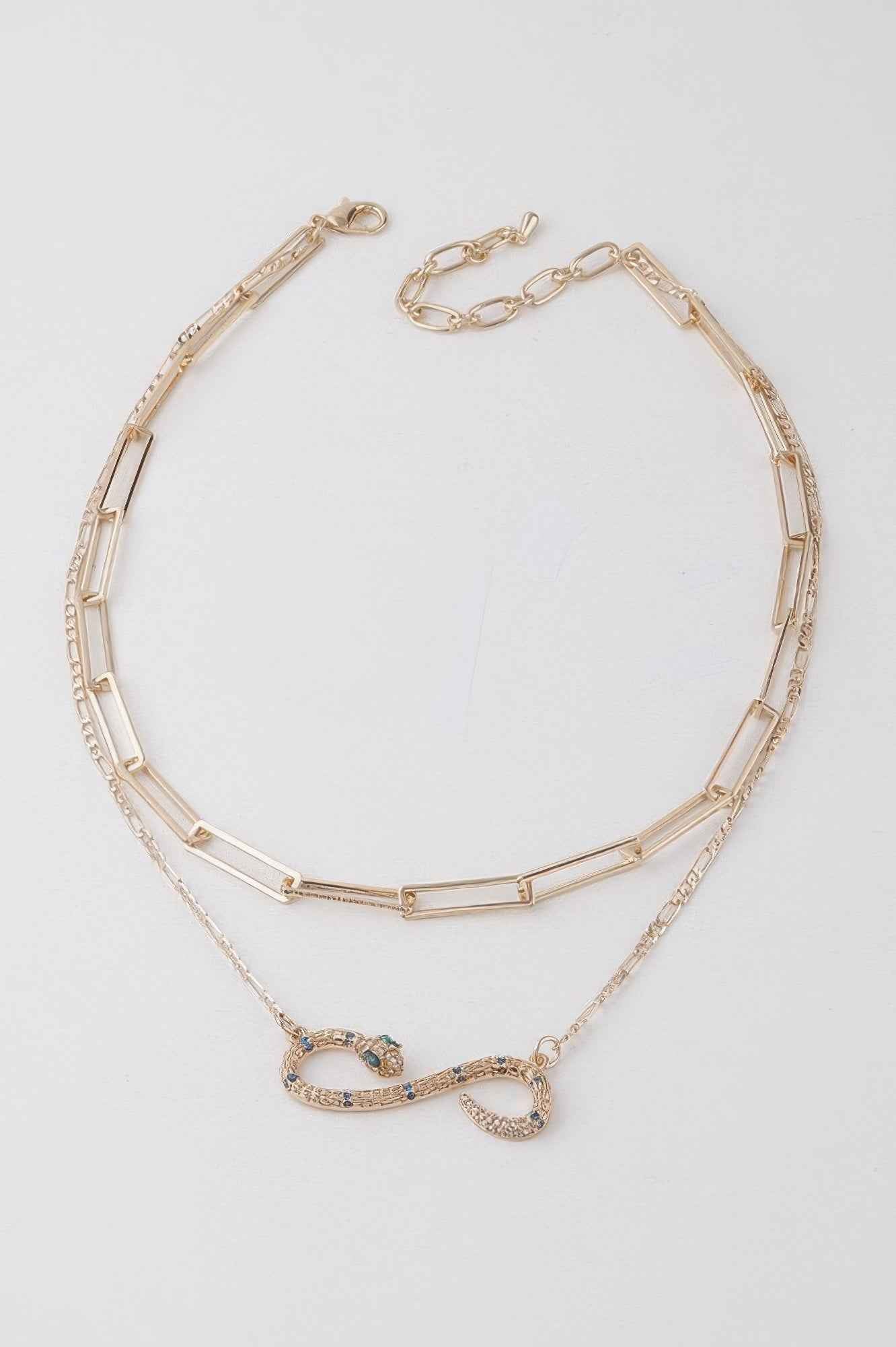 Infinity Snake Pendant Necklace