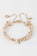 Beaded Butterfly Charm Bracelet