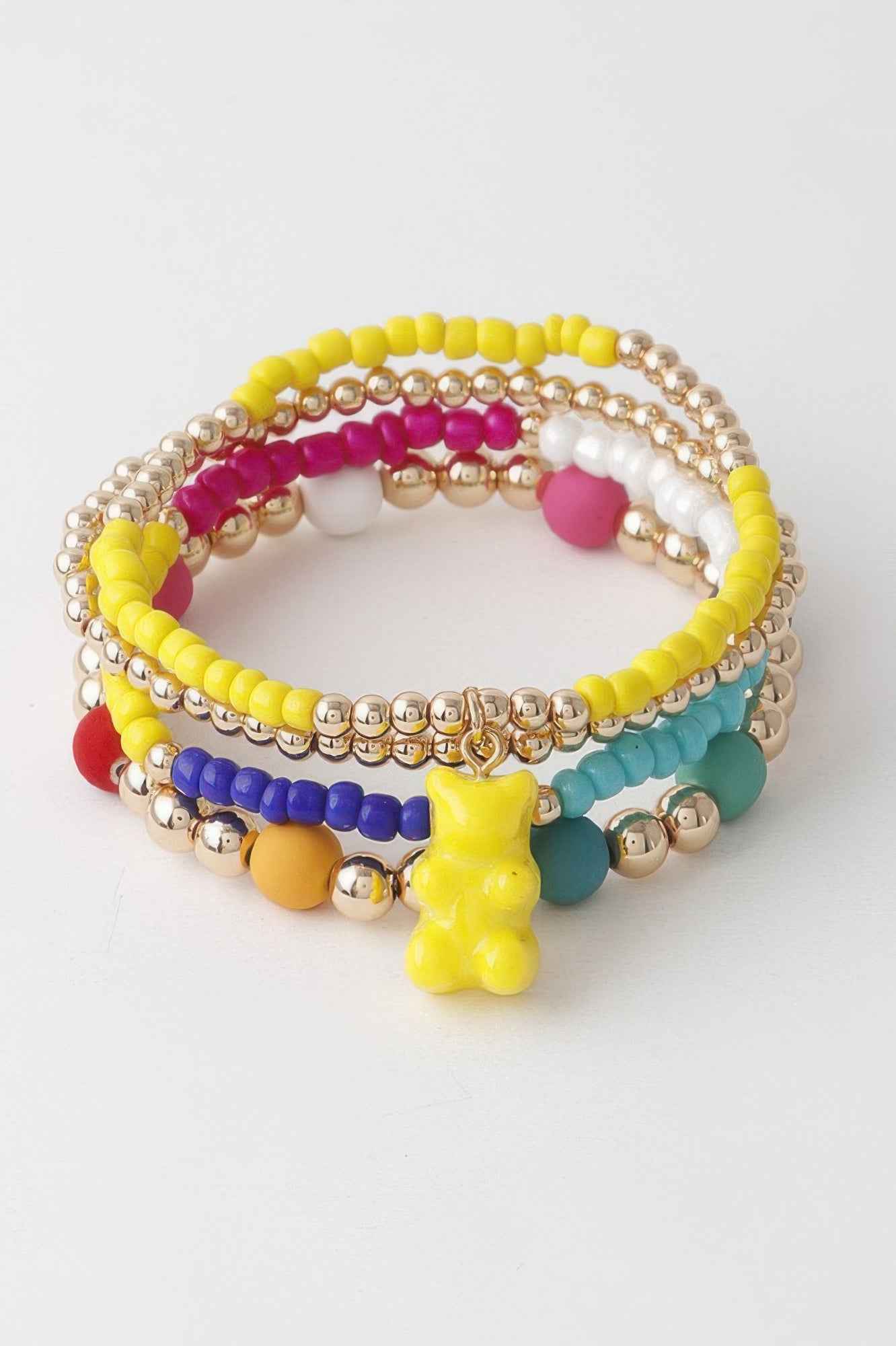 Multi Gummy Bear Charm Bracelet