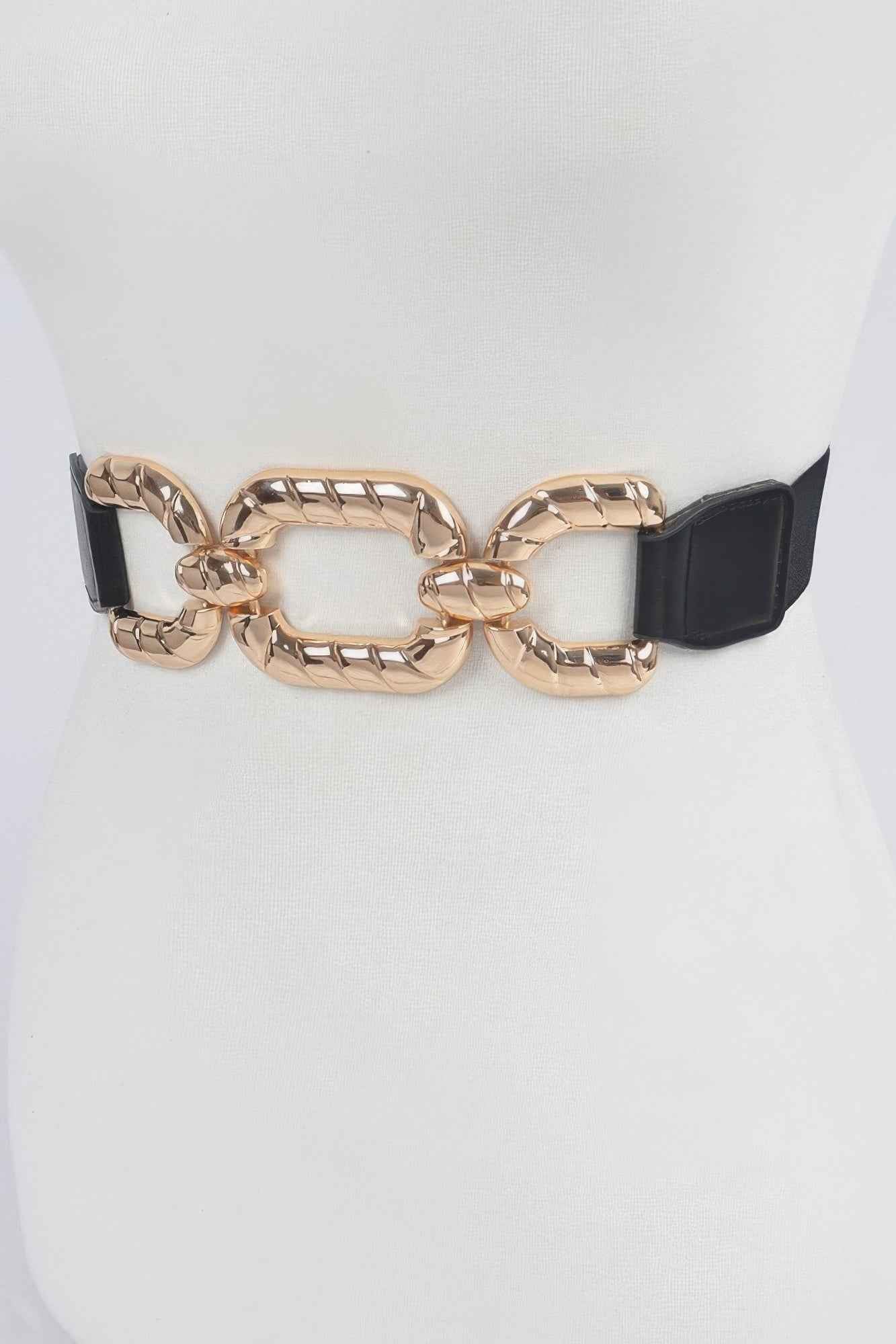 Trendy Metal Buckle Elastic Belt