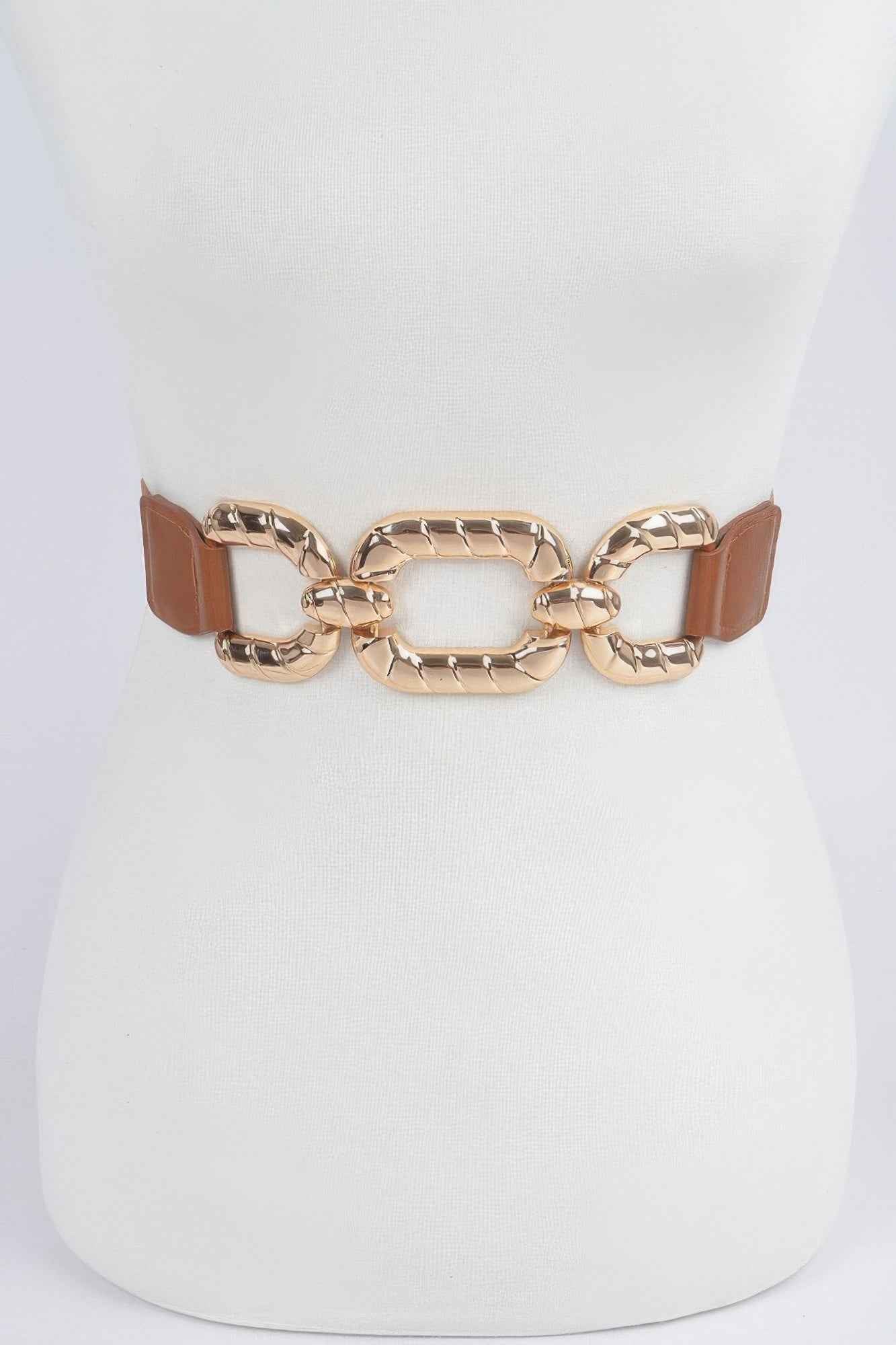 Trendy Metal Buckle Elastic Belt