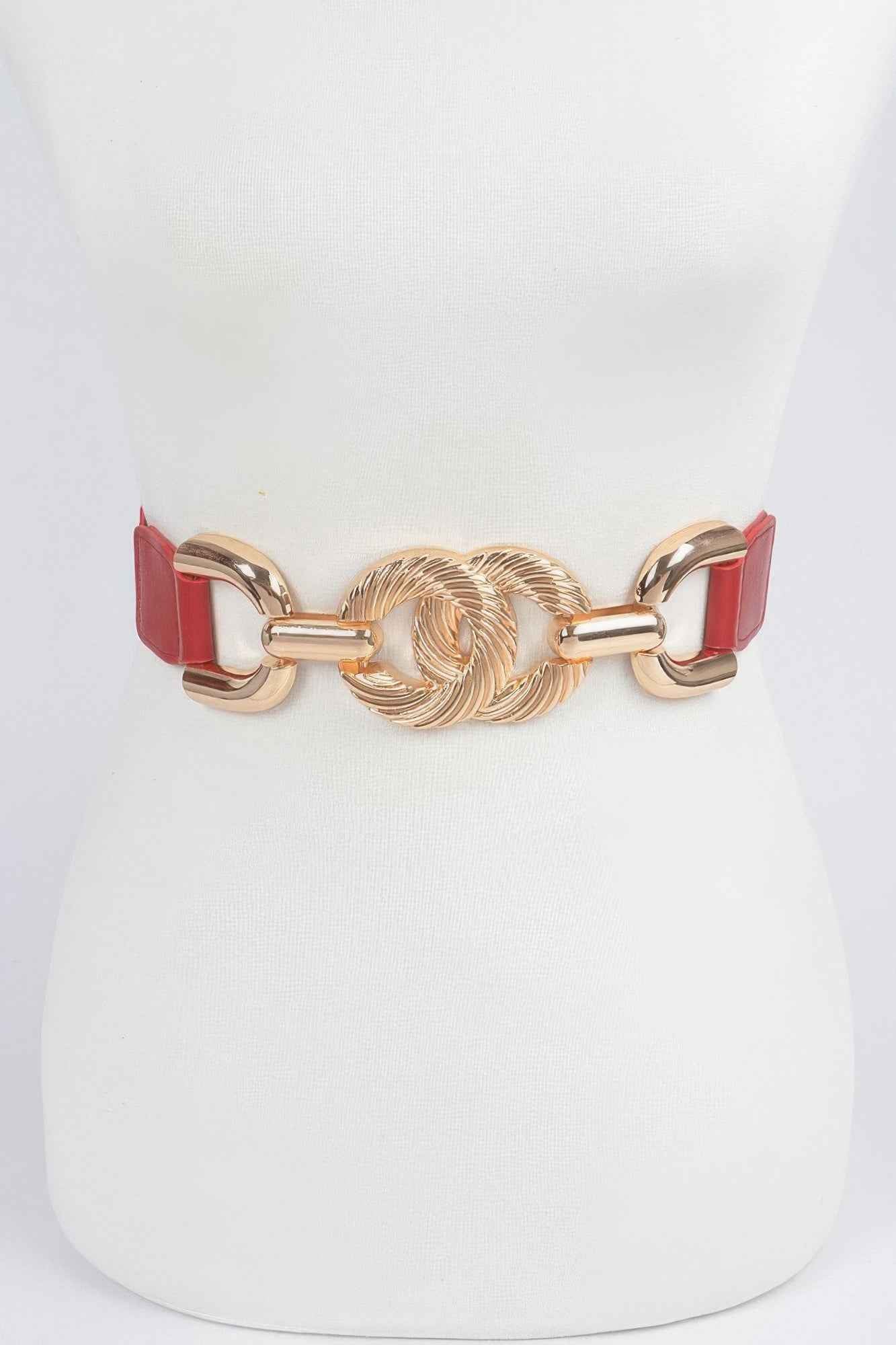 Trendy Metal Buckle Elastic Belt