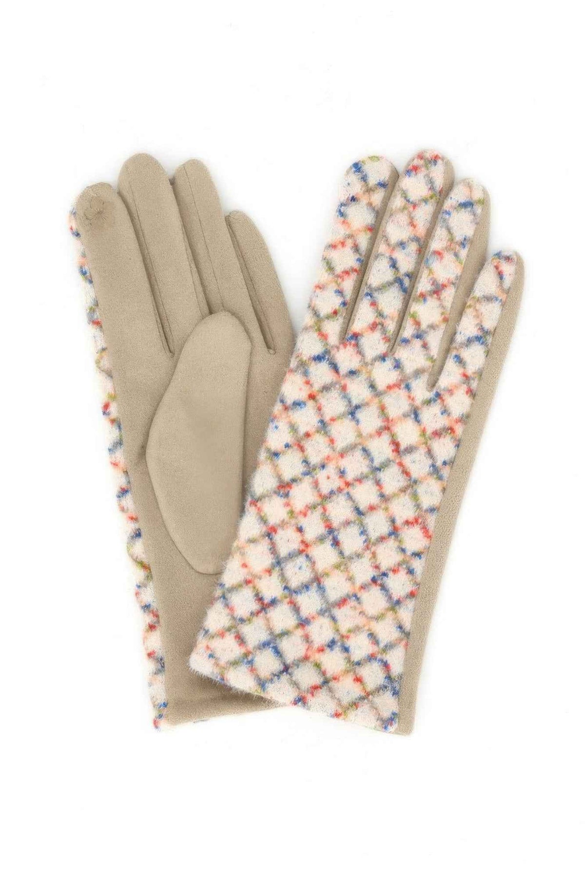 Multi Color Weave Textured Touchscreen Gloves
