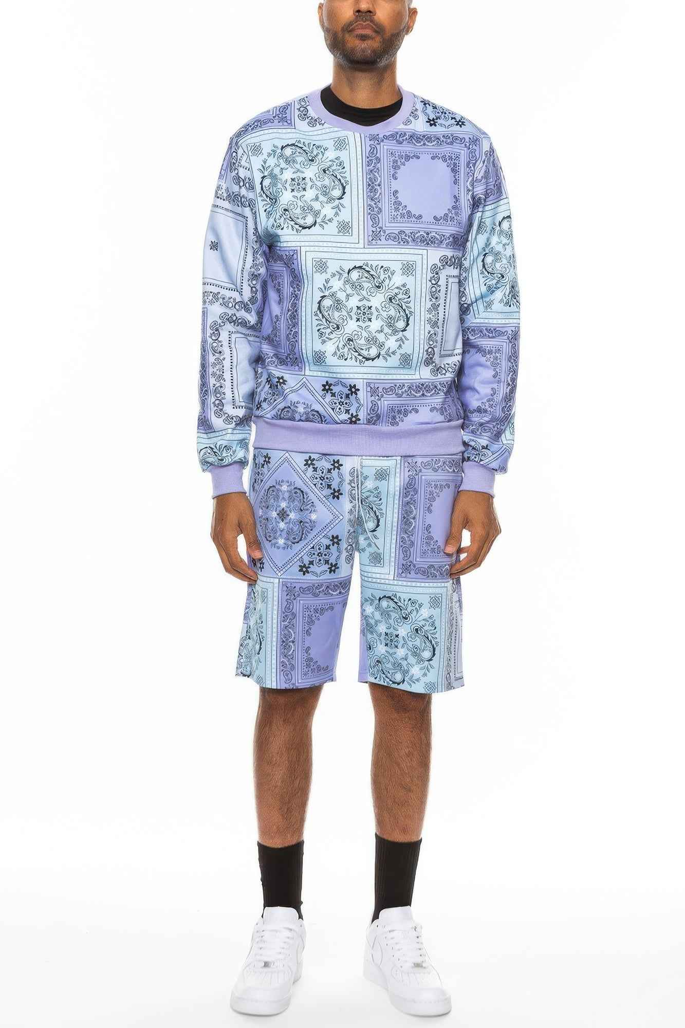 Mens Paisley Bandana Print Shorts