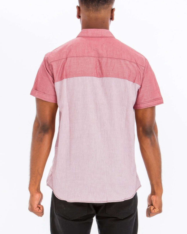 2 Tone Short Sleeve Shirt - Pikemla