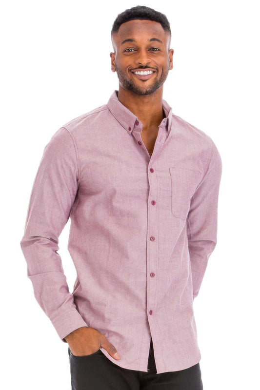Men's Casual Long Sleeve Shirt - Pikemla