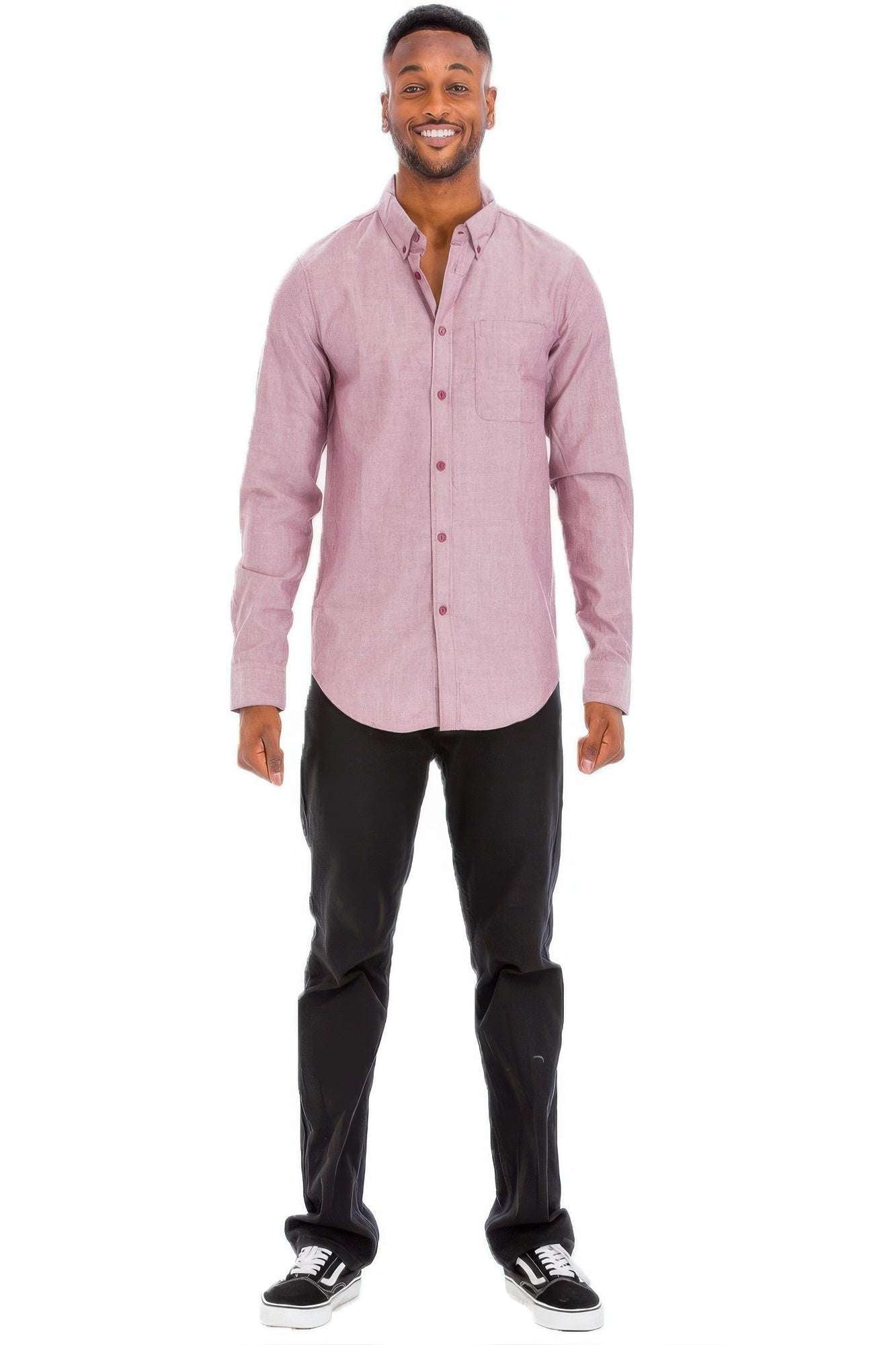Men's Casual Long Sleeve Shirt - Pikemla
