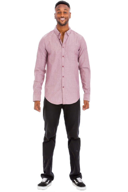 Men's Casual Long Sleeve Shirt - Pikemla