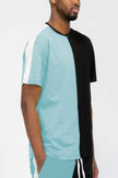 Two Tone Color Block Short Sleeve Tshirt