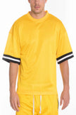 Mesh Sleeve Tape Athletic Tshirt
