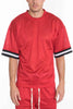 Mesh Sleeve Tape Athletic Tshirt