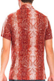 Red Snake Button Down Shirt - Pikemla